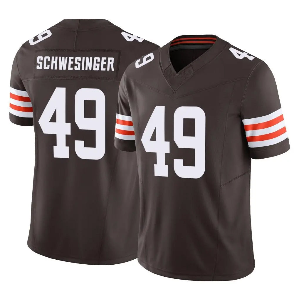 My Store C.Browns #49 Carson Schwesinger Player Brown Vapor F.U.S.E. Limited Home Game Stitched Jerseys