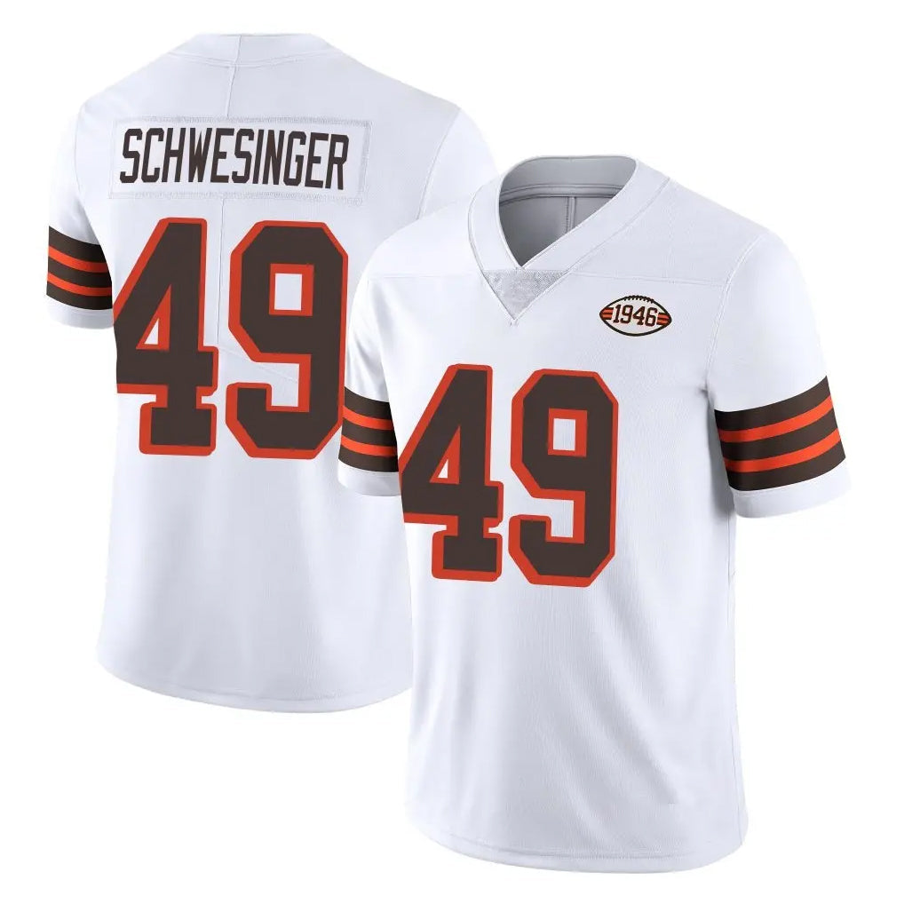 My Store C.Browns #49 Carson Schwesinger Player White Limited  Vapor 1946 Collection Alternate Game Stitched Jerseys