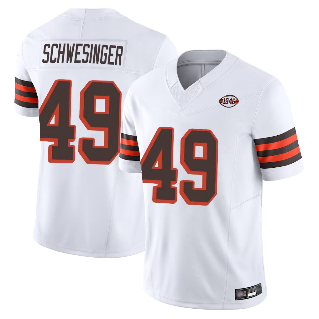 My Store C.Browns #49 Carson Schwesinger Player White Limited Vapor F.U.S.E. Alternate Game Stitched Jerseys