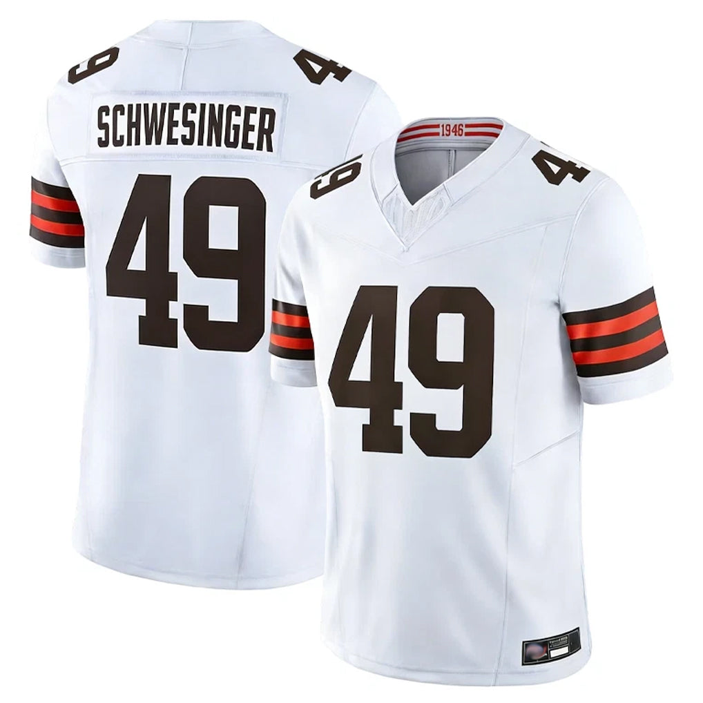 My Store C.Browns #49 Carson Schwesinger Player White Vapor F.U.S.E. Limited Home Game Stitched Jerseys