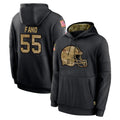My Store C.Browns #55 Spencer Fano Player Black Salute to Service Pullover Hoodies Limited Stitched Jerseys