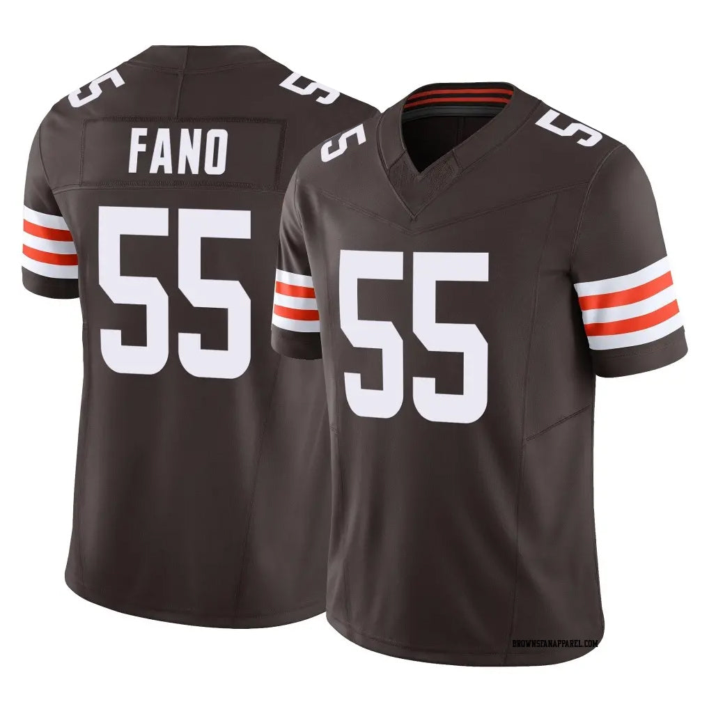 My Store C.Browns #55 Spencer Fano Player Brown Vapor F.U.S.E. Limited Home Game Stitched Jerseys
