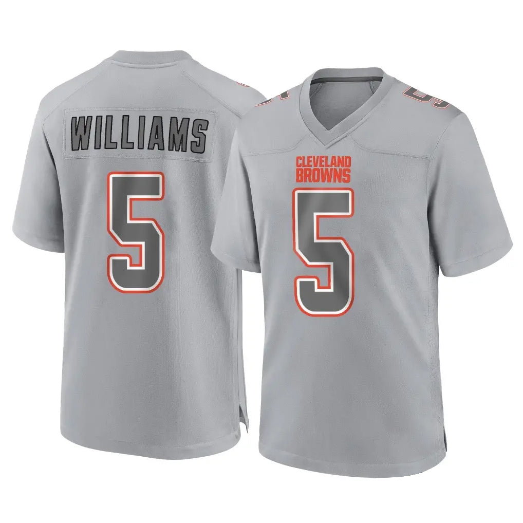 My Store C.Browns #5 Quincy Williams Player Gray Atmosphere Fashion Game Stitched Jerseys