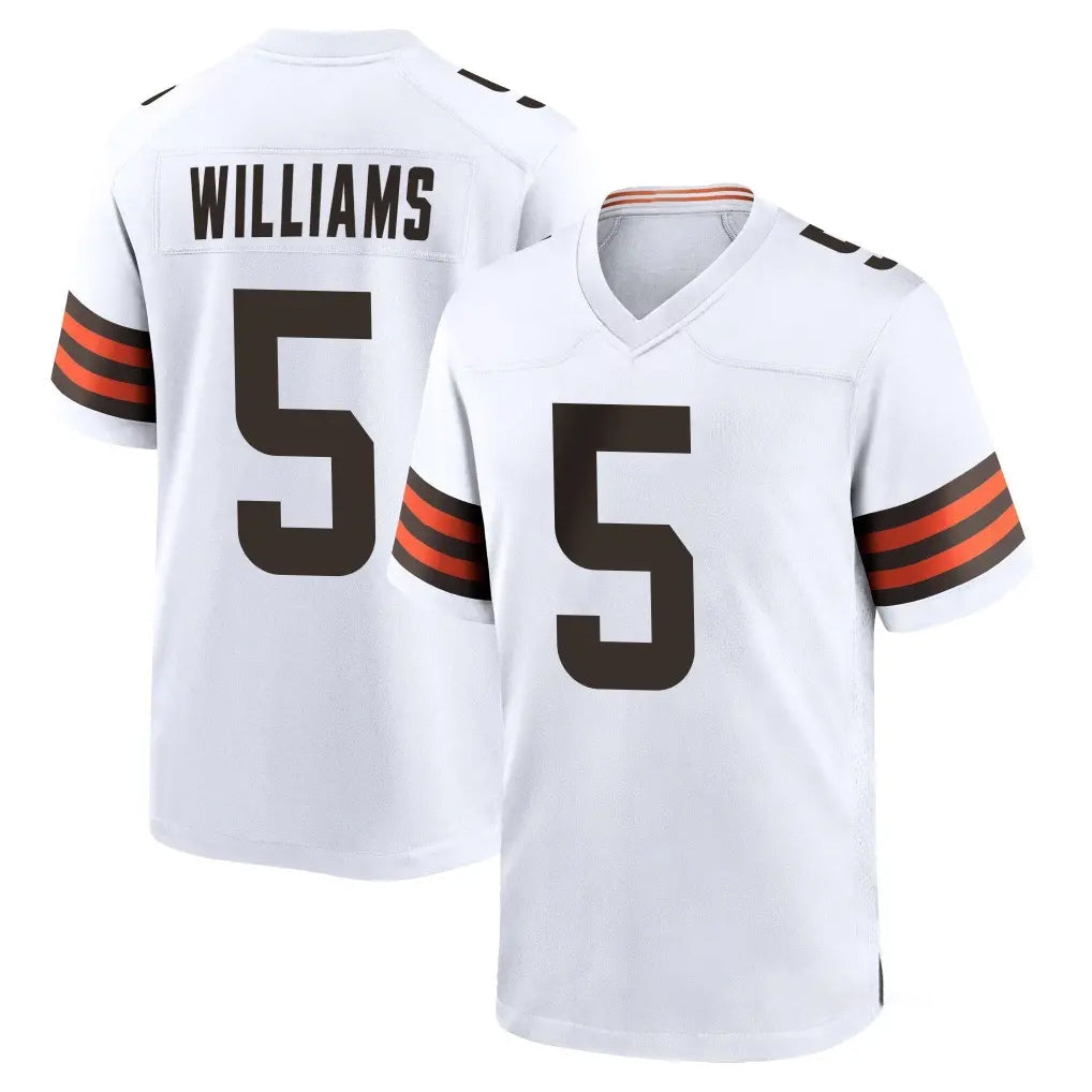 My Store C.Browns #5 Quincy Williams Player White Home Game Stitched Jerseys