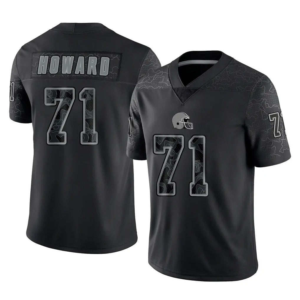 My Store C.Browns #71 Tytus Howard Player Black Reflective Home Game Stitched Jerseys