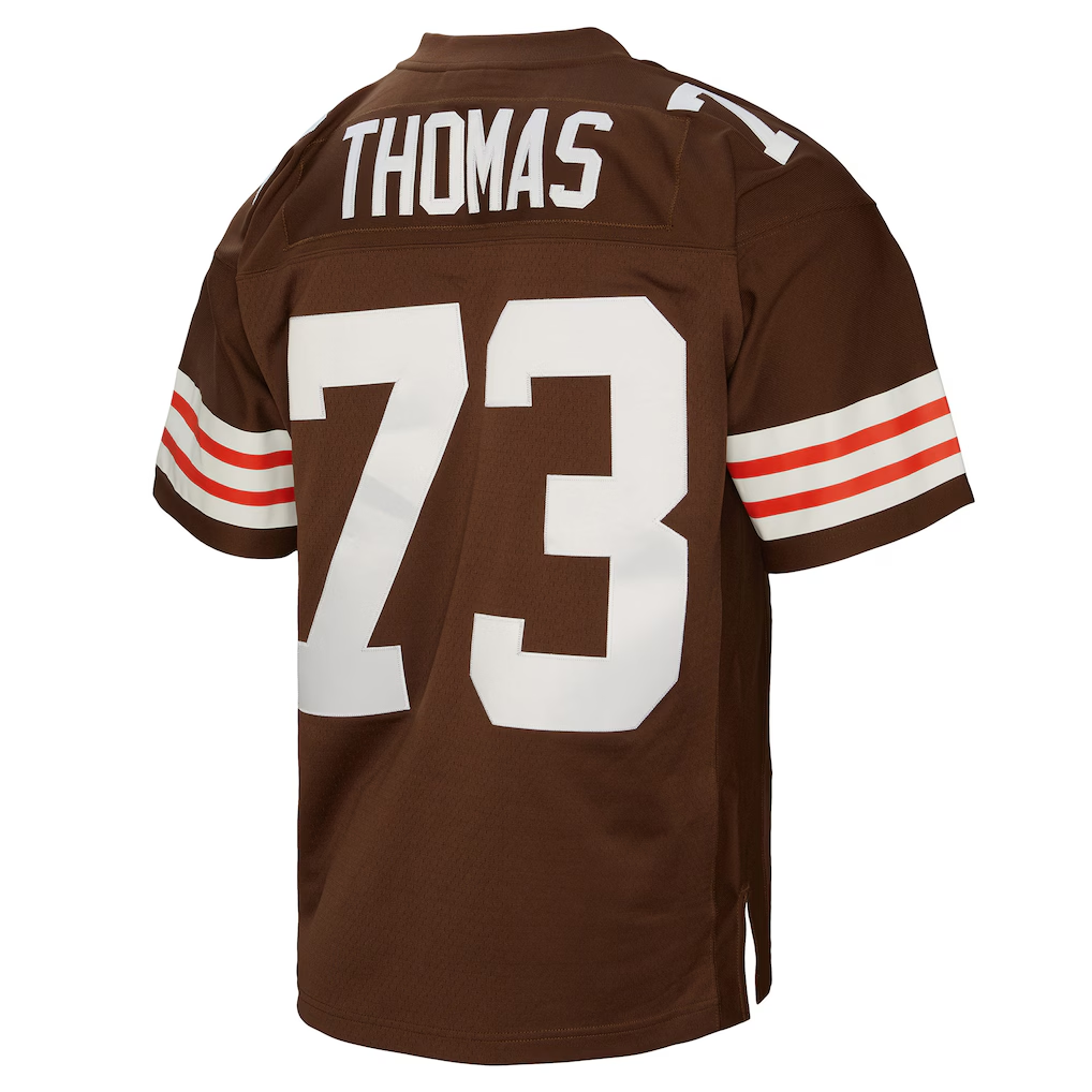 My Store C.Browns #73 Joe Thomas Mitchell & Ness Brown Legacy Replica Puhic Game Stitched Jerseys