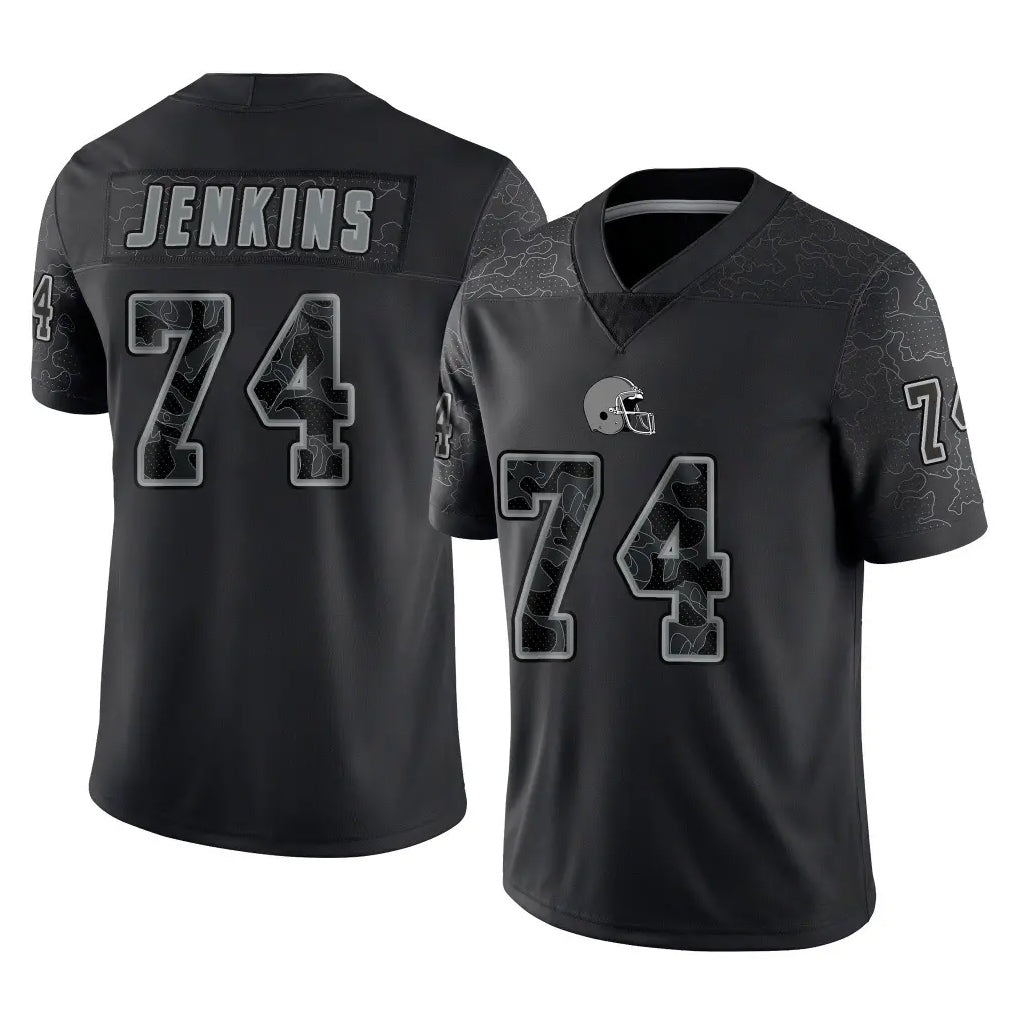 My Store C.Browns #74 Elgton Jenkins Player Black Reflective Home Game Stitched Jerseys
