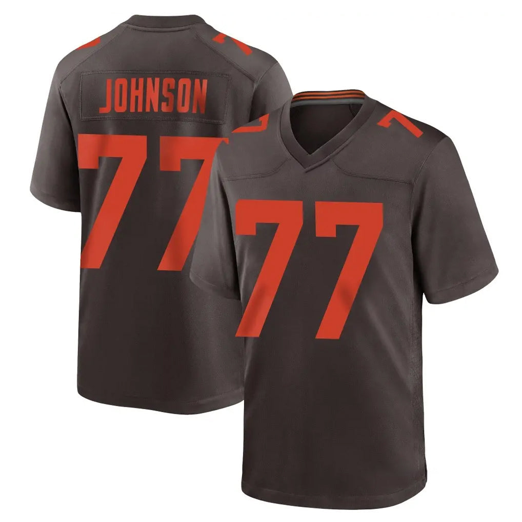 My Store C.Browns #77 Zion Johnson Player Brown Alternate Home Game Stitched Jerseys