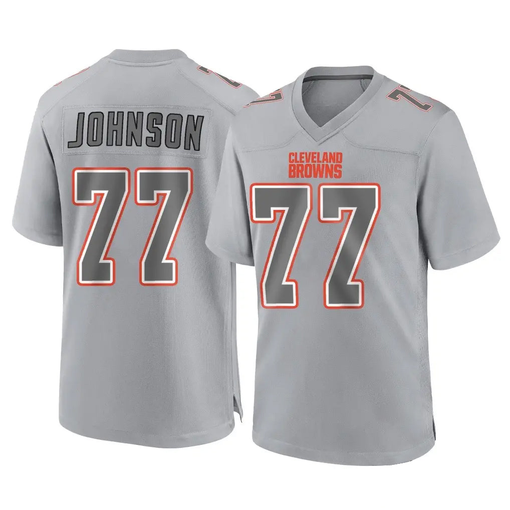 My Store C.Browns #77 Zion Johnson Player Gray Atmosphere Fashion Game Stitched Jerseys