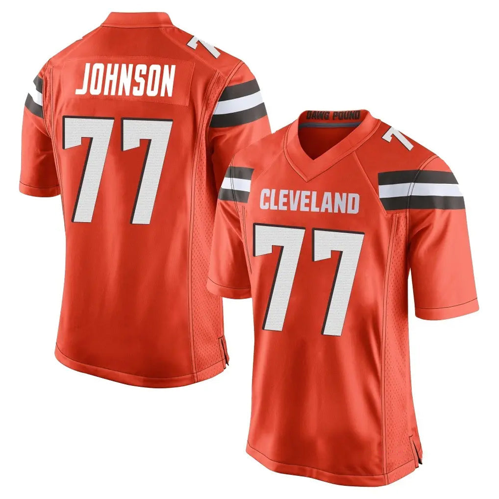 My Store C.Browns #77 Zion Johnson Player Orange Home Game Stitched Jerseys