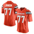 My Store C.Browns #77 Zion Johnson Player Orange Home Game Stitched Jerseys