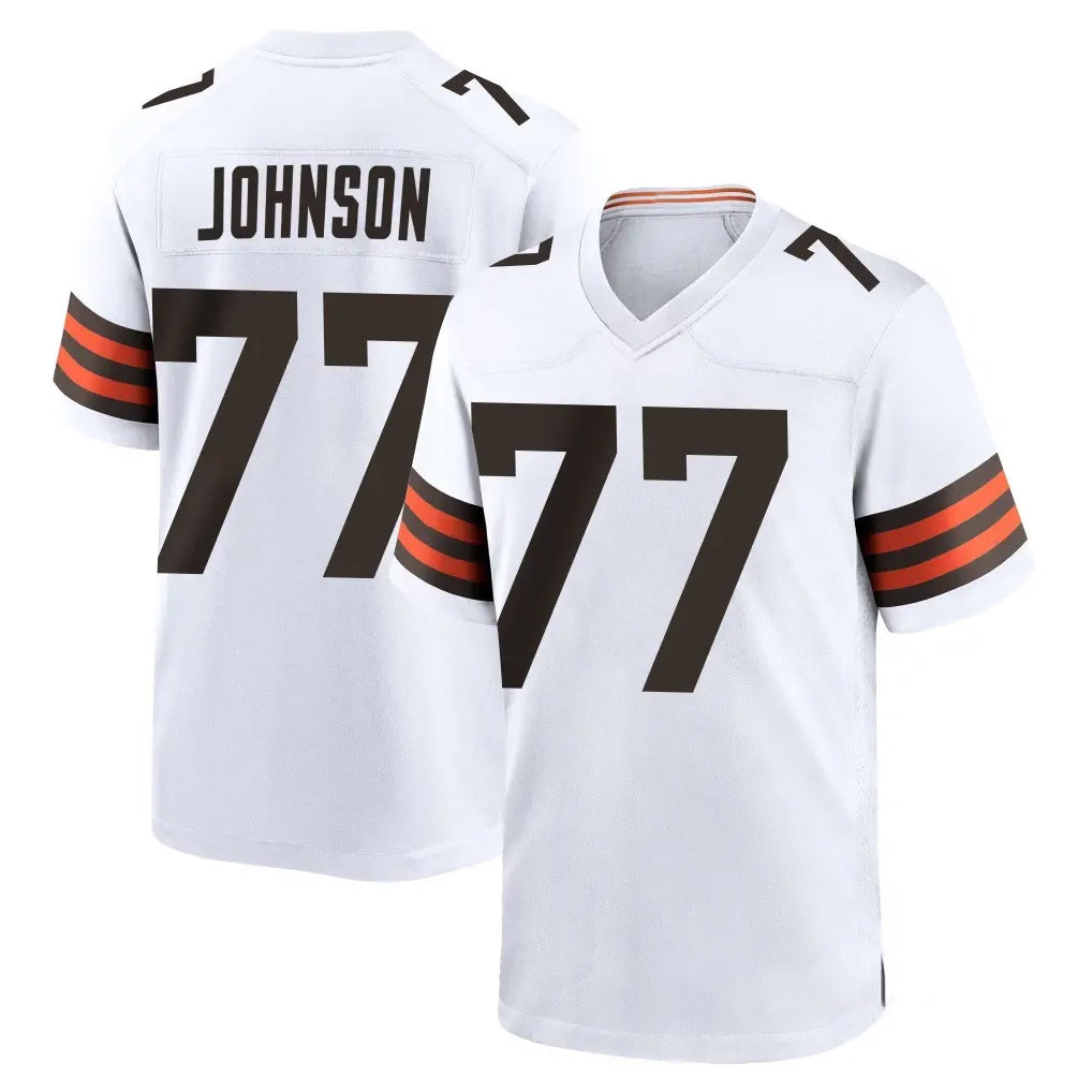 My Store C.Browns #77 Zion Johnson Player White Home Game Stitched Jerseys