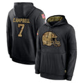 My Store C.Browns #7 Tyson Campbell Player Black Salute to Service Pullover Hoodies Limited Stitched Jerseys