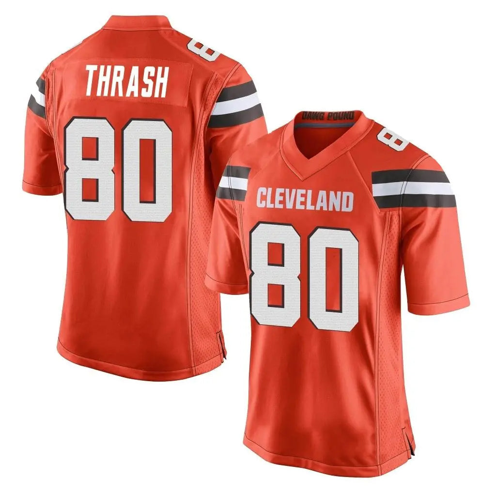 My Store C.Browns #80 Jamari Thrash Player Orange Vapor Limited Home Game Stitched Jerseys