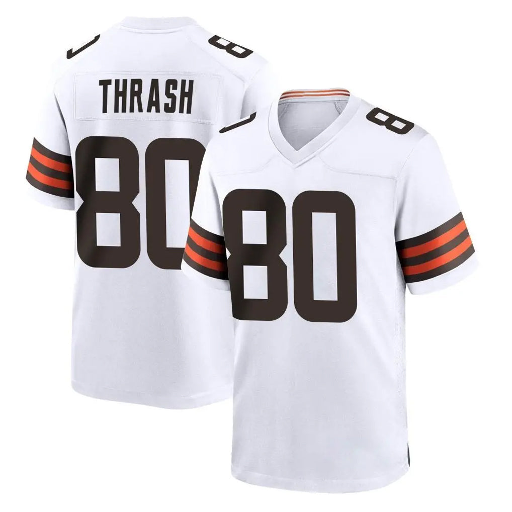 My Store C.Browns #80 Jamari Thrash Player White Home Game Stitched Jerseys