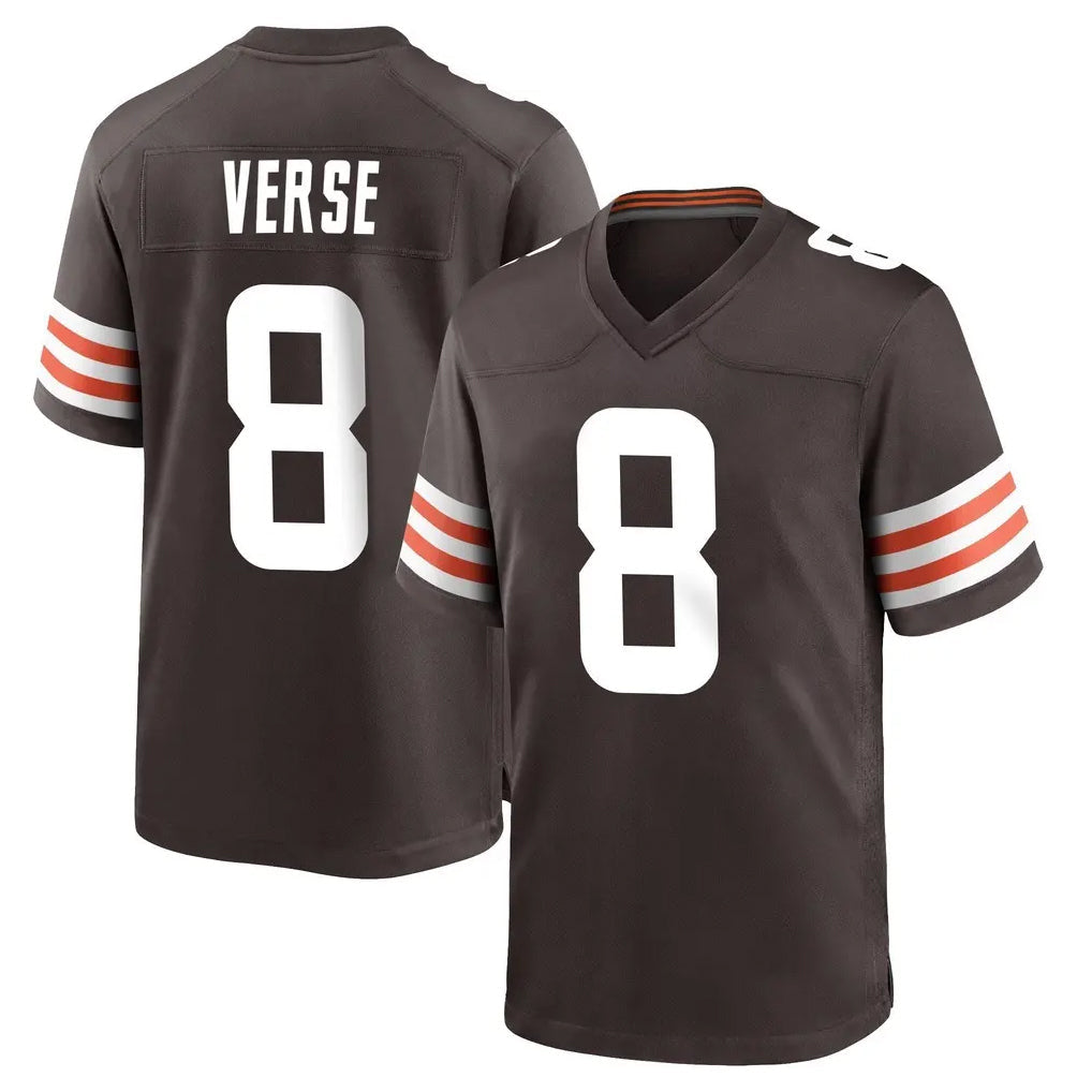 My Store C.Browns #8 Jared Verse Player Brown Home Game Stitched Jerseys