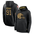 My Store C.Browns #91 Alex Wright Player Black Salute to Service Pullover Hoodies Limited Stitched Jerseys