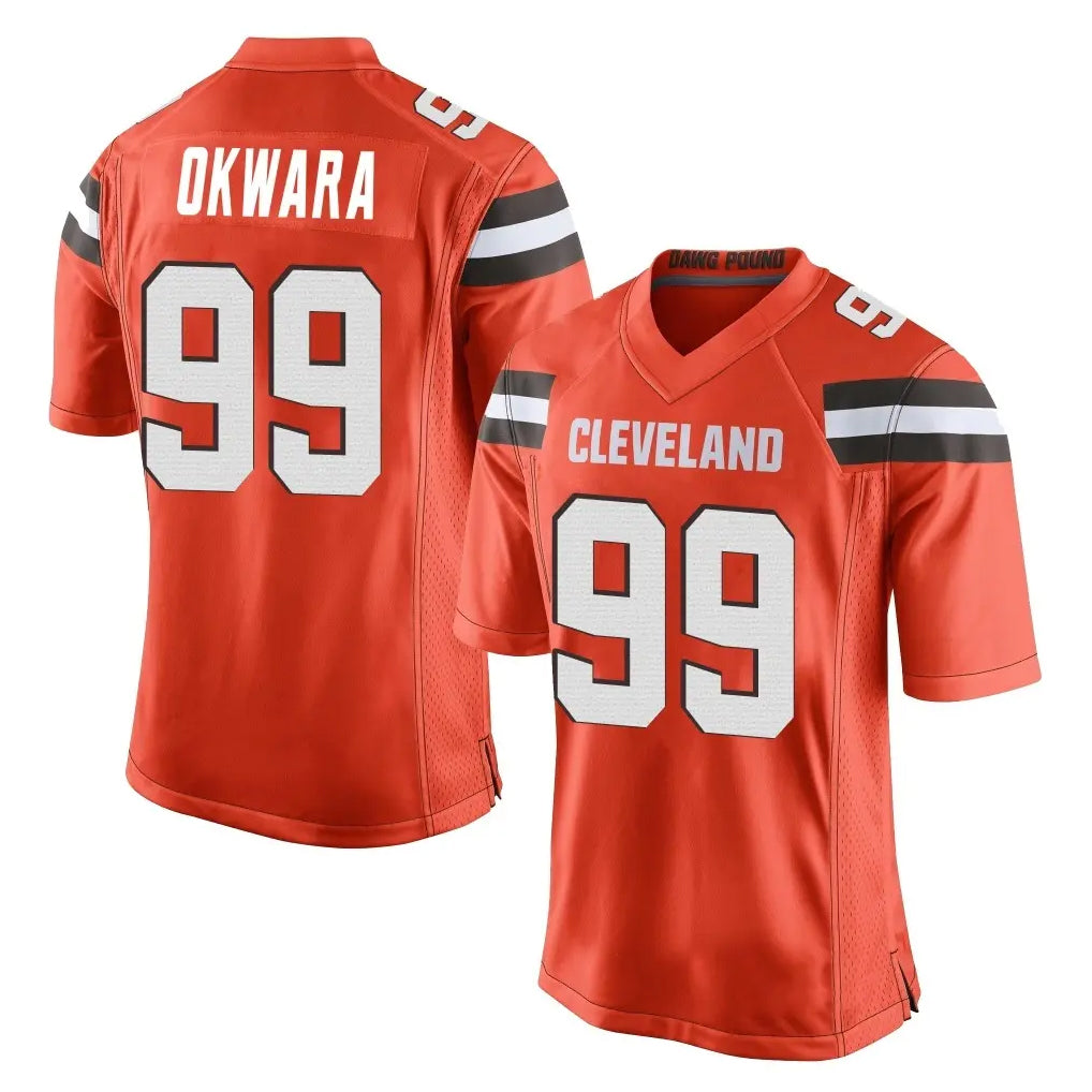 My Store C.Browns #99 Julian Okwara Player Orange Vapor Limited Home Game Stitched Jerseys