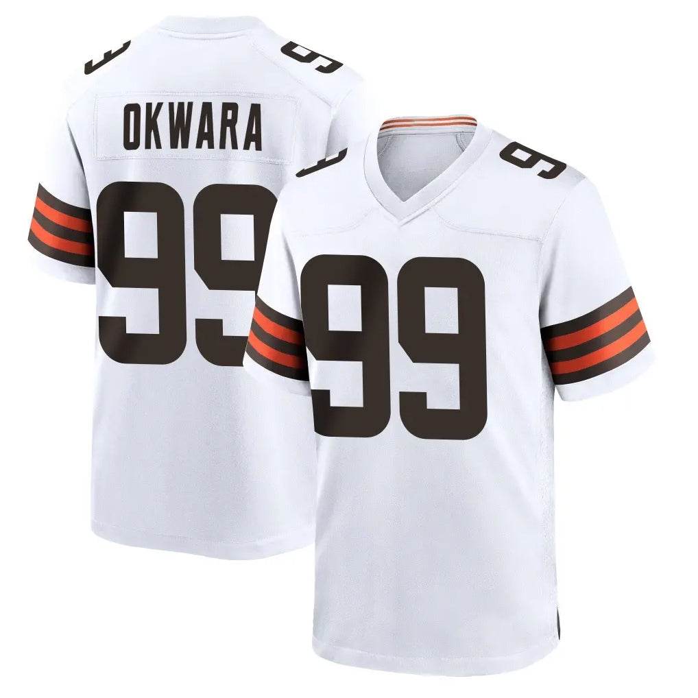 My Store C.Browns #99 Julian Okwara Player White Home Game Stitched Jerseys