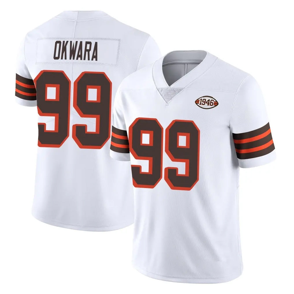 My Store C.Browns #99 Julian Okwara Player White Limited  Vapor 1946 Collection Alternate Game Stitched Jerseys