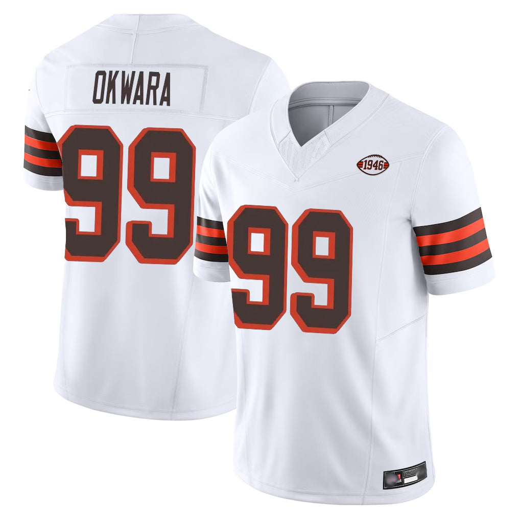 My Store C.Browns #99 Julian Okwara Player White Limited Vapor F.U.S.E. Alternate Game Stitched Jerseys