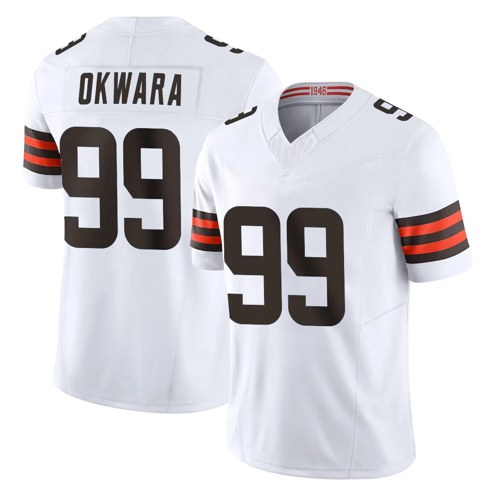 My Store C.Browns #99 Julian Okwara Player White Vapor F.U.S.E. Limited Home Game Stitched Jerseys