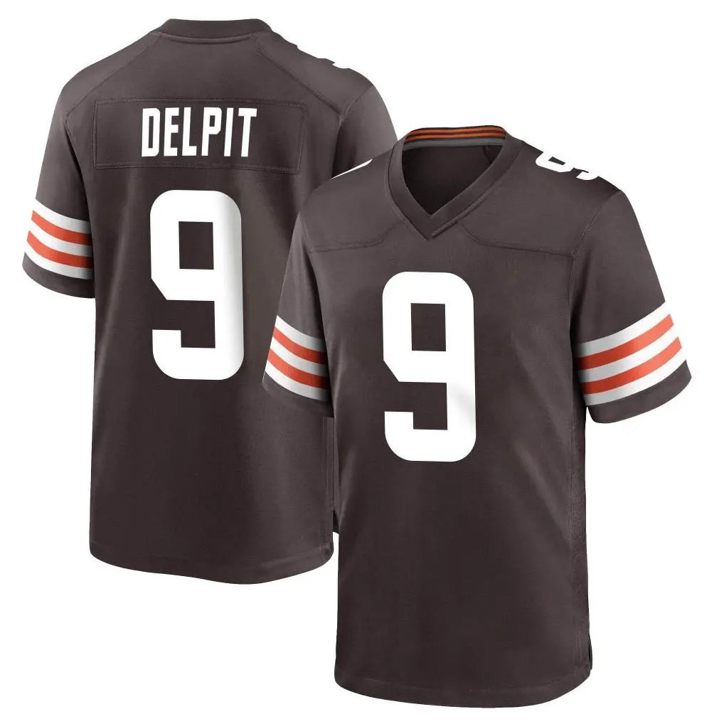 My Store C.Browns #9 Grant Delpit Player Brown Home Game Stitched Jerseys