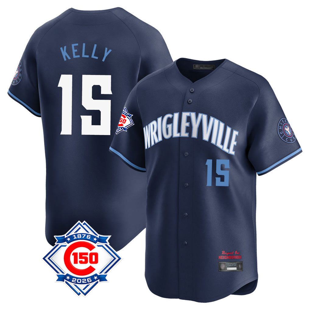 My Store C.Cubs #15 Carson Kelly Player Navy City Connect 150th Anniversary Limited Home Stitched Jerseys