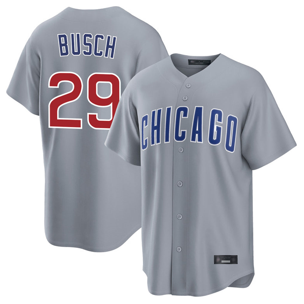 My Store C.Cubs #29 Michael Busch Player Gray Home Game Stitched Jerseys