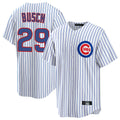 My Store C.Cubs #29 Michael Busch Player White Game Home Stitched Jerseys