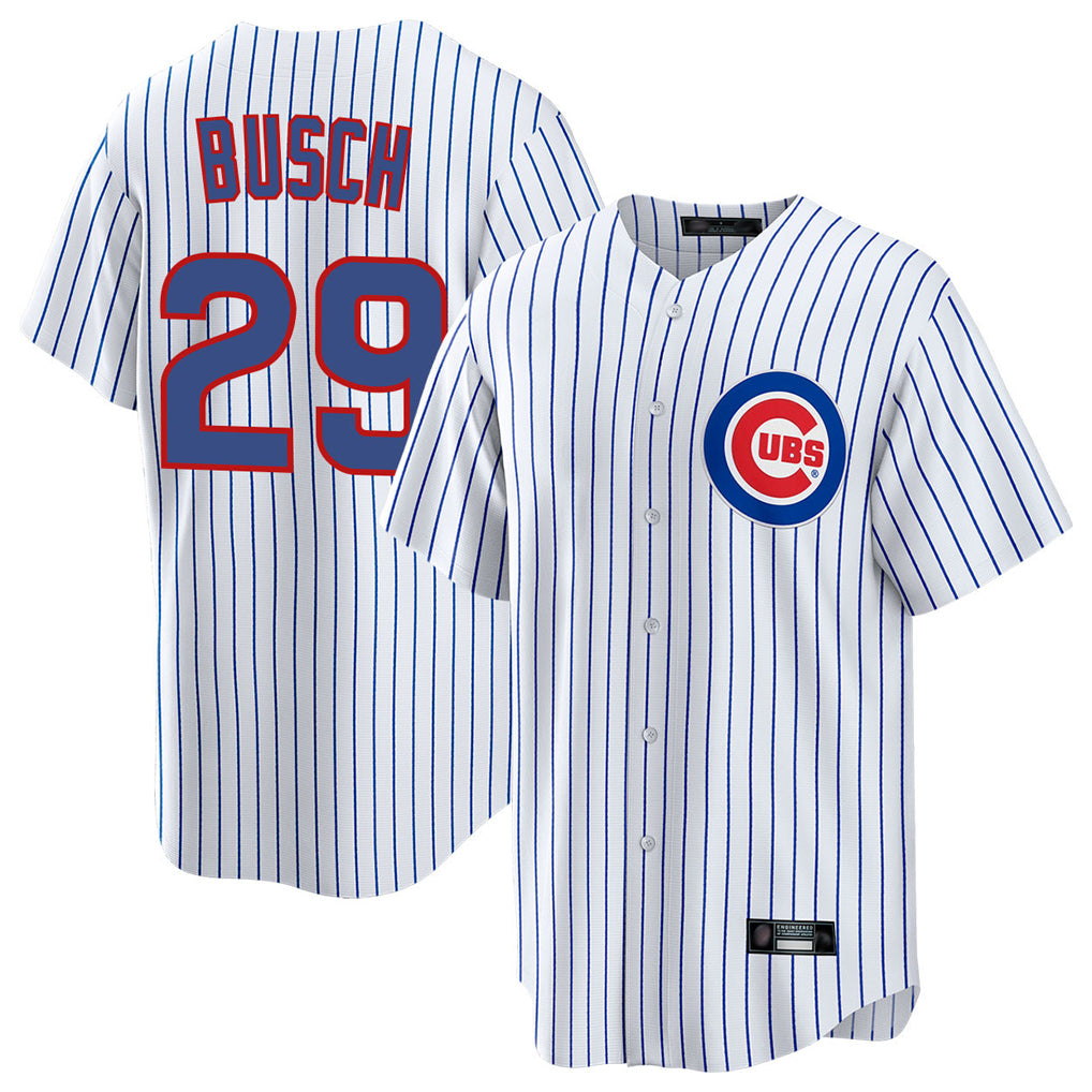 My Store C.Cubs #29 Michael Busch Player White Game Home Stitched Jerseys