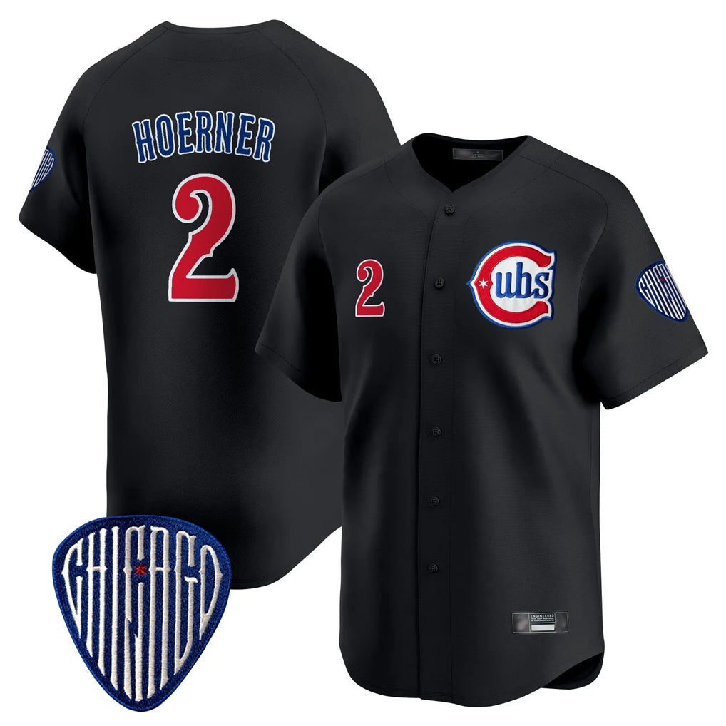 My Store C.Cubs #2 Nico Hoerner Player Black Vapor Premier Limited Home Stitched Jerseys