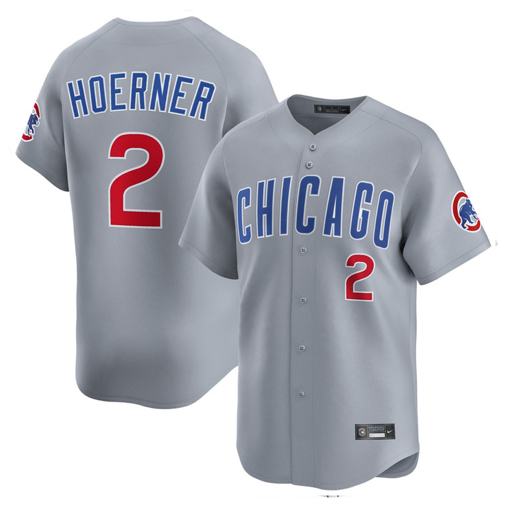 My Store C.Cubs #2 Nico Hoerner Player Gray Road Limited Home Stitched Jerseys