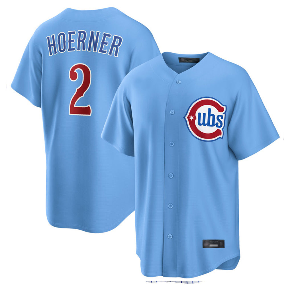 My Store C.Cubs #2 Nico Hoerner Player Light Blue Home Game Stitched Jerseys