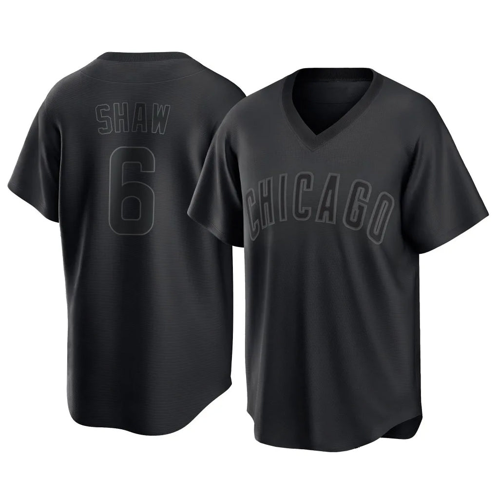 My Store C.Cubs #6 Matt Shaw Player Black T-shirt Home Game Stitched Jerseys