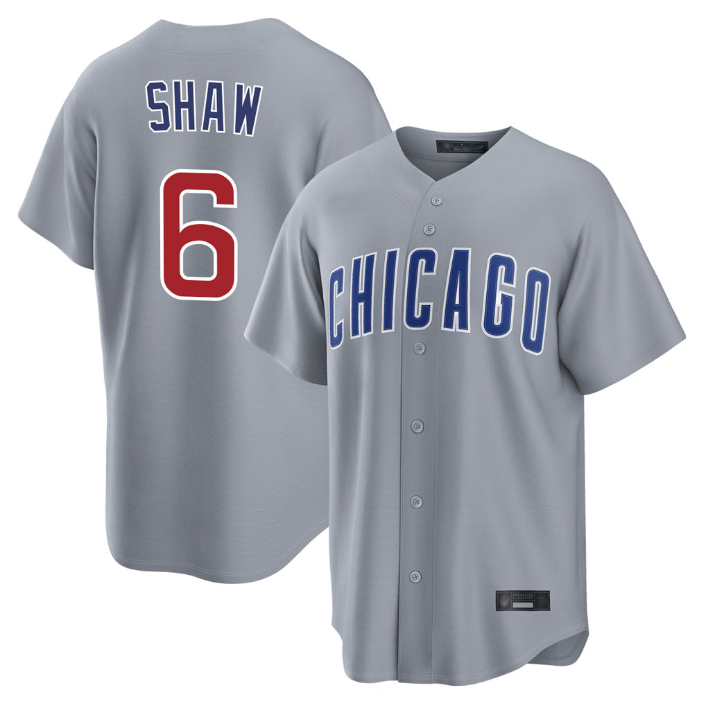 My Store C.Cubs #6 Matt Shaw Player Gray Home Game Stitched Jerseys