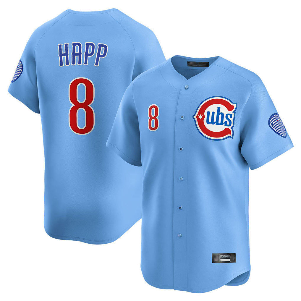 My Store C.Cubs #8 Ian Happ Player Light Blue Limited Home Stitched Jerseys