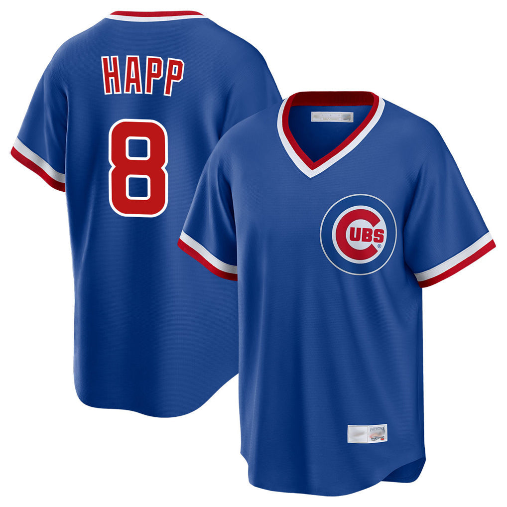 My Store C.Cubs #8 Ian Happ Player Royal T-shirt Cooperstown Collection Limited Stitched Jerseys