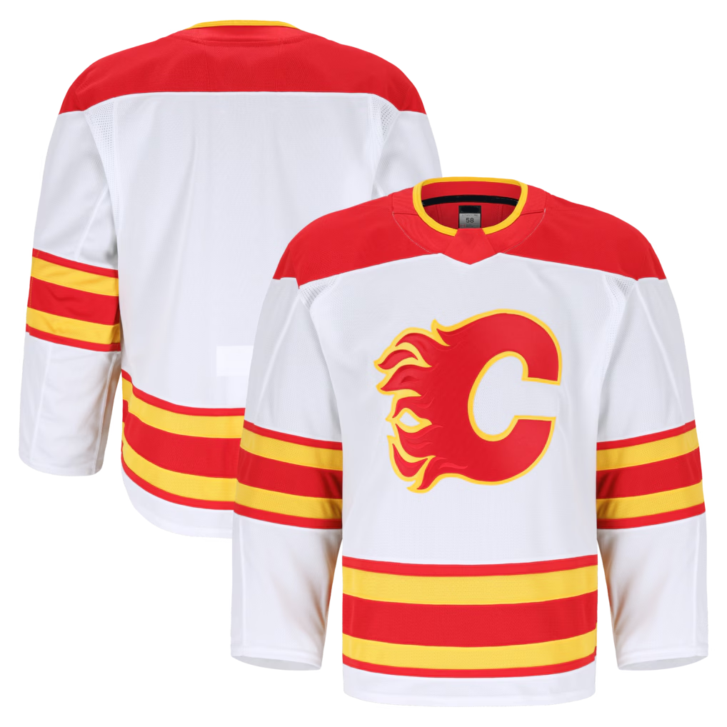My Store C.Flames White Away Authentic Pro Jerseys