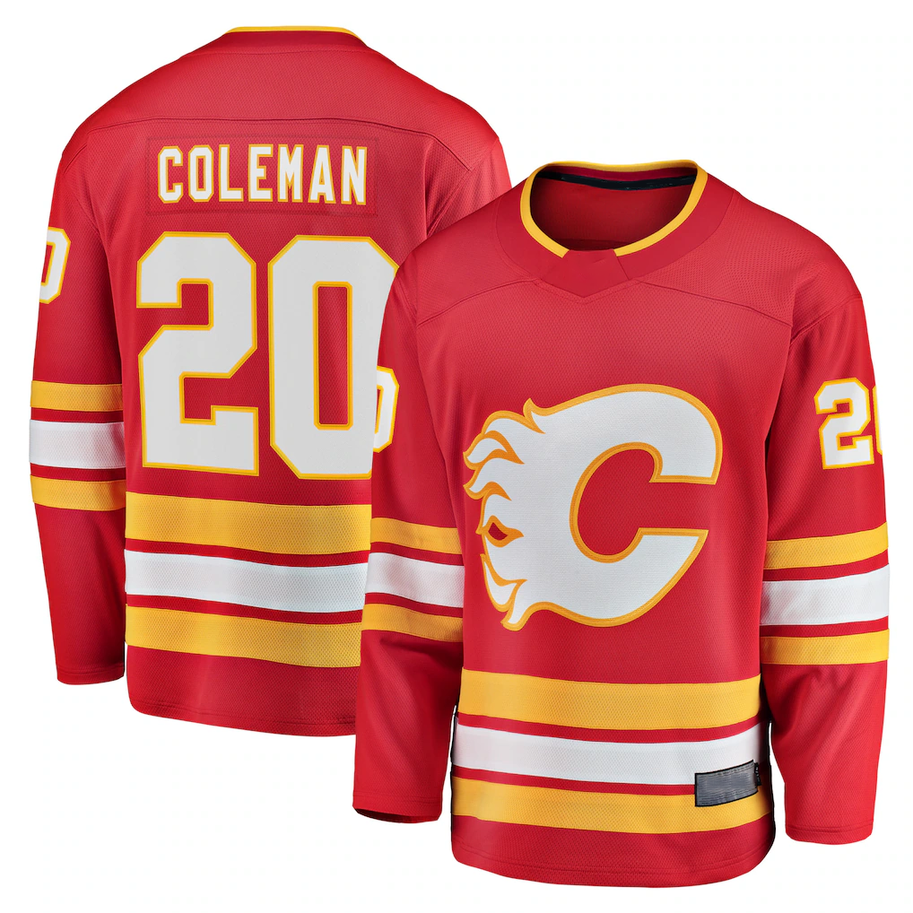My Store C.Flames #20 Blake Coleman Red Home Breakaway Player Jerseys