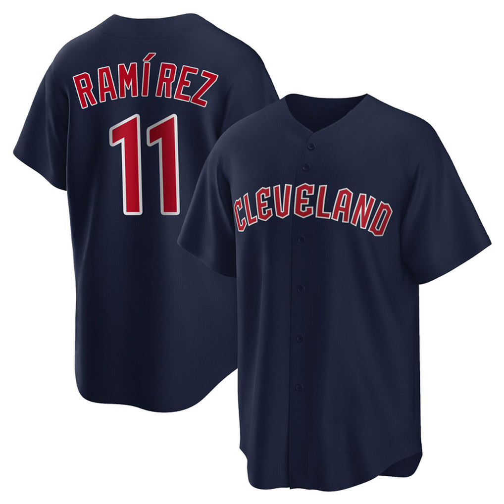 My Store C.Guardians #11 Jose Ramirez Player Navy Game Home Stitched Jerseys