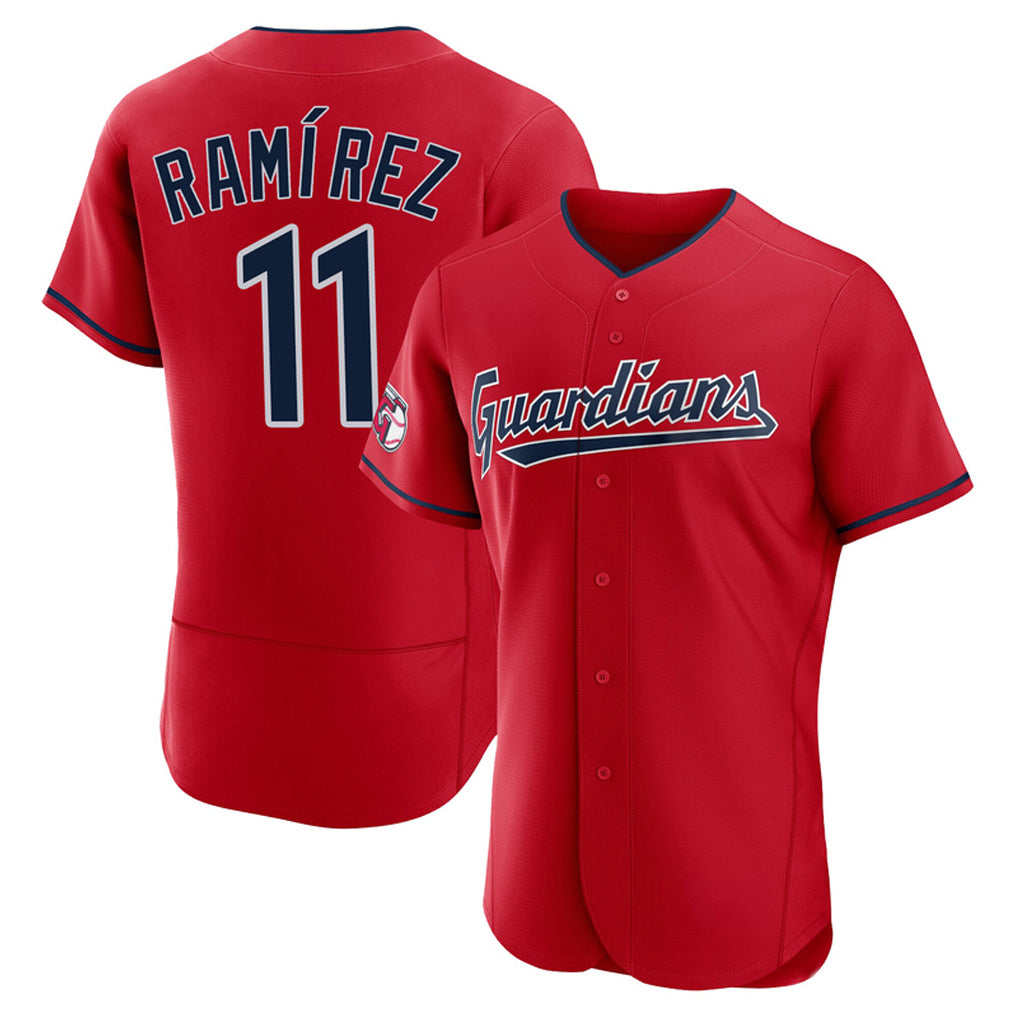 My Store C.Guardians #11 Jose Ramirez Player Red Limited Elite Home Stitched Jerseys