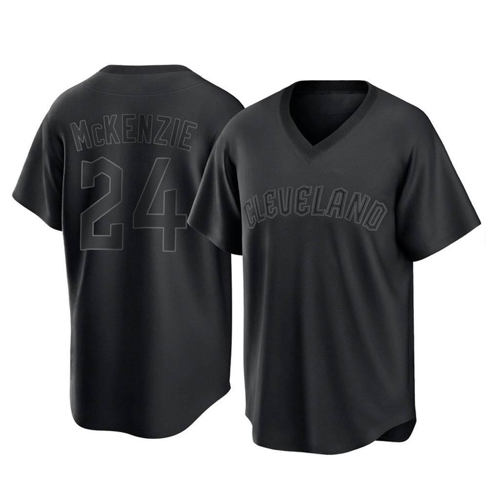 My Store C.Guardians #24 Triston McKenzie Player Black T-shirt Home Game Stitched Jerseys