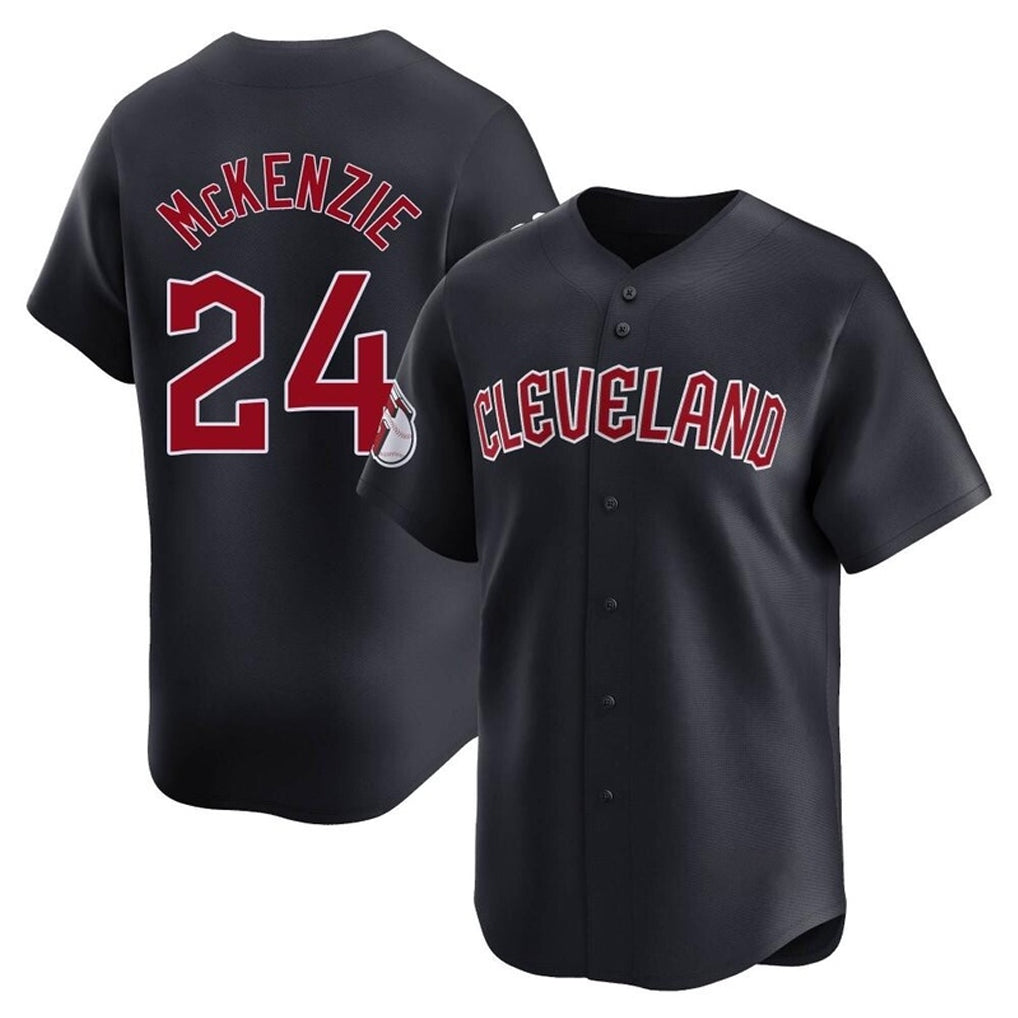 My Store C.Guardians #24 Triston McKenzie Player Navy Limited Home Game Stitched Jerseys