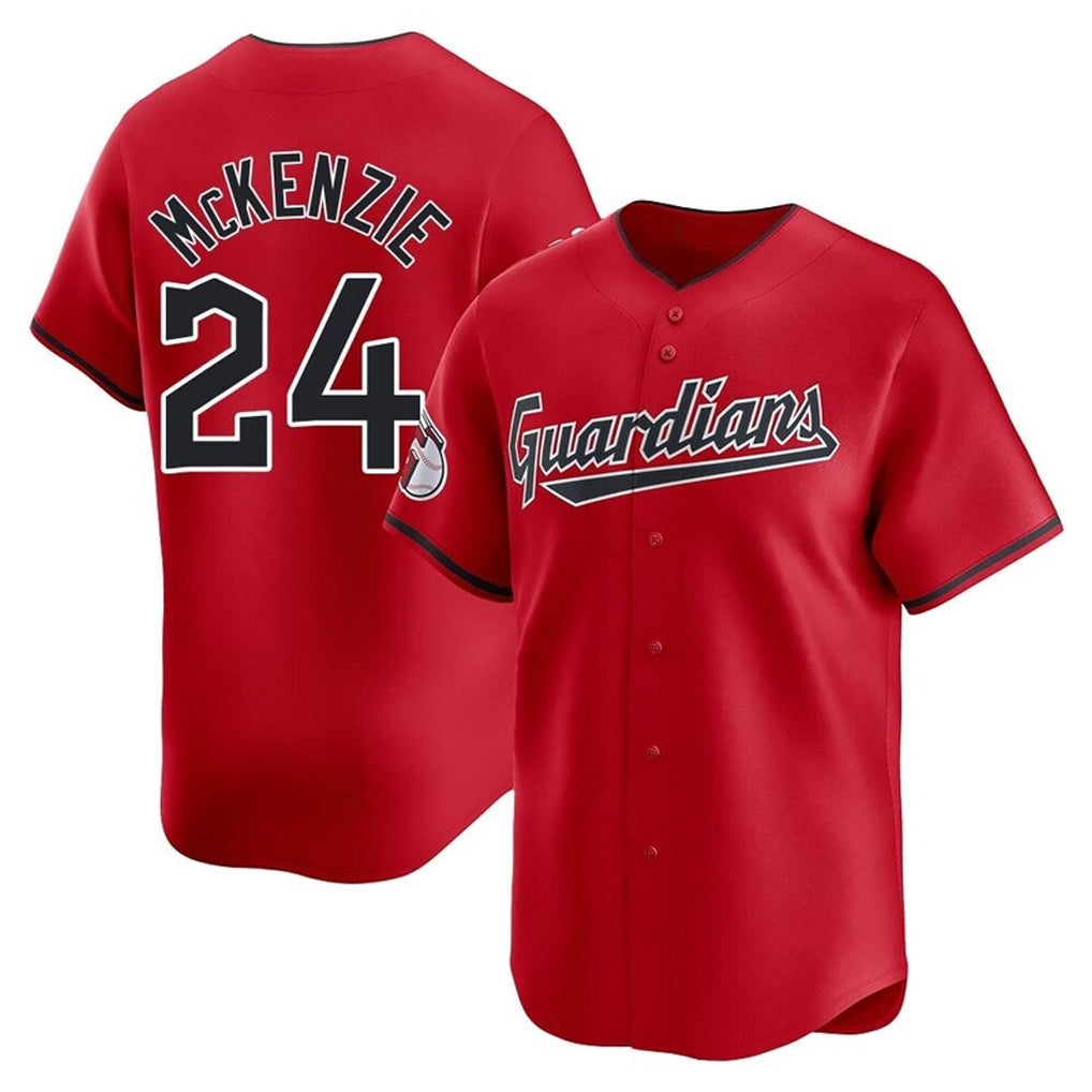 My Store C.Guardians #24 Triston McKenzie Player Red Limited Home Stitched Jerseys