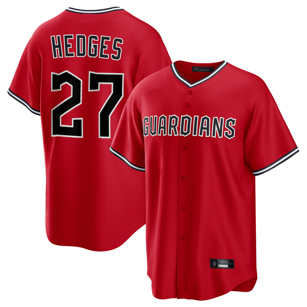 My Store C.Guardians #27 Austin Hedges Player Red Home Game Stitched Jerseys