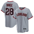 My Store C.Guardians #28 Tanner Bibee Player Gray Home Game Stitched Jerseys