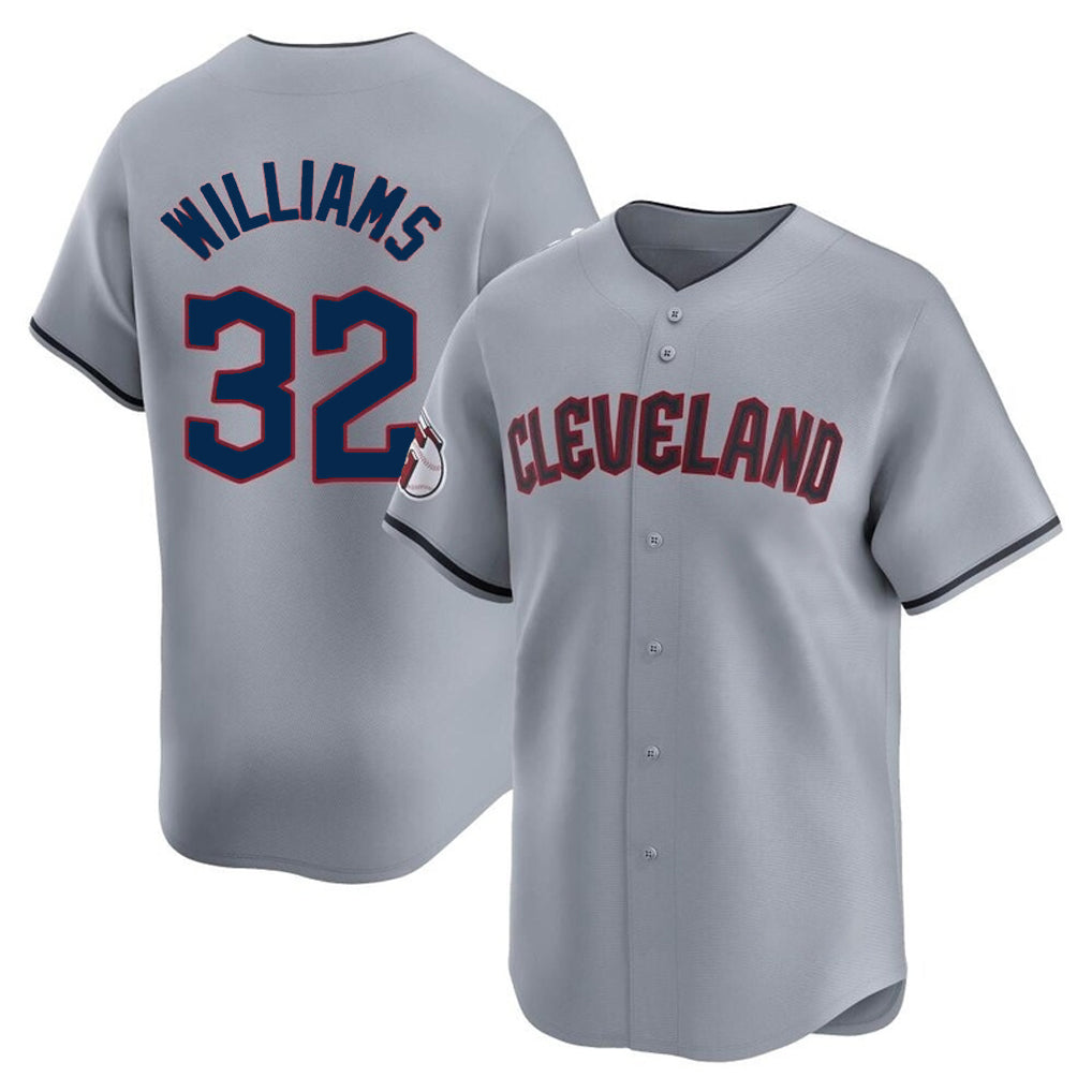 My Store C.Guardians #32 Gavin Williams Player Gray Road Limited Home Stitched Jerseys