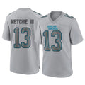 My Store C.Panthers #13 John Metchie III Player Gray Atmosphere Fashion Game Stitched Jerseys