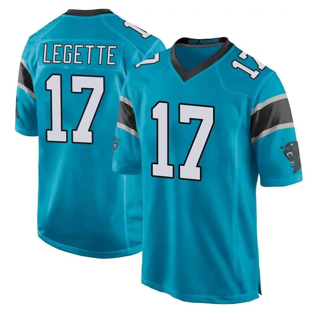 My Store C.Panthers #17 Xavier Legette Player Blue Game Stitched Jerseys